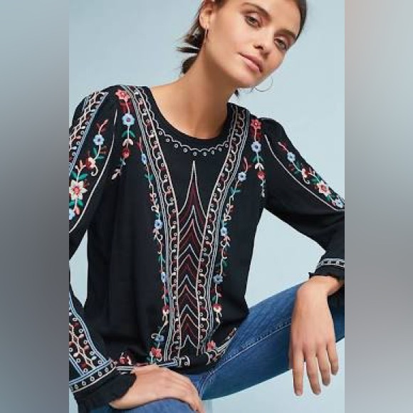 Anthropologie embroidered tunic - Picture 2 of 6